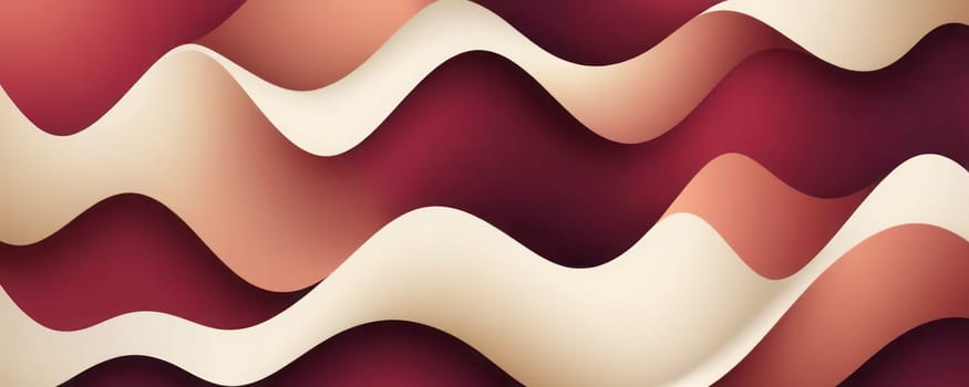 A gradient wallpaper with Freeform shapes using maroon and antique white gradient colors. Generative AI.