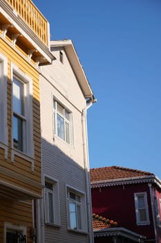 Colorful houses in Eyupsultan a district in Istanbul, Turkey