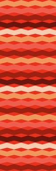 retro bookmark with geometrical pattern in mid century style