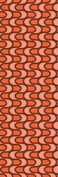 retro bookmark with geometrical pattern with wavy shapes
