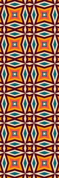 retro bookmark with geometrical pattern in mid century style