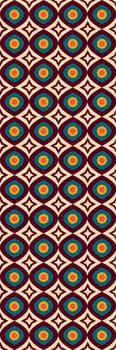 retro bookmark with geometrical pattern in mid century style