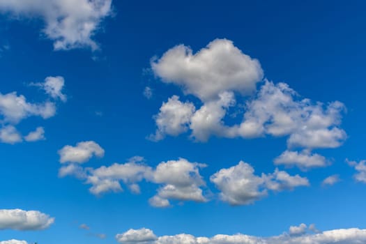 blue sky and clouds on a sunny day in Latvia