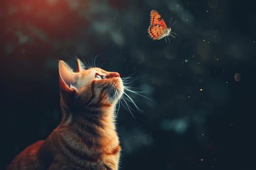Portrait Cat horizontal wallpaper and background, Animal portrait..