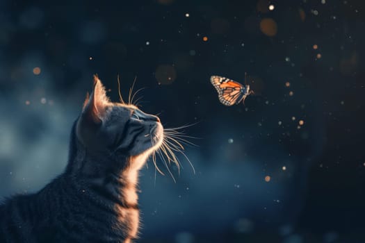 Portrait Cat horizontal wallpaper and background, Animal portrait..