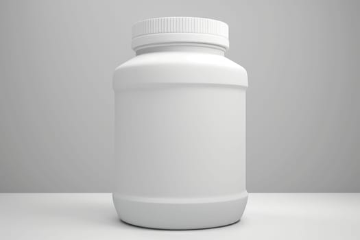 Protein supplement jar mockup for mockup and branding, AI generative.