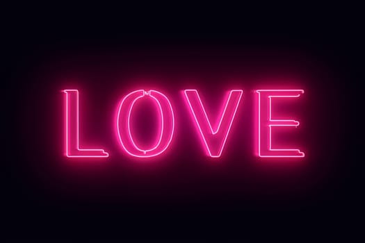 a neon sign with the word love spelled out of it .AI generative.