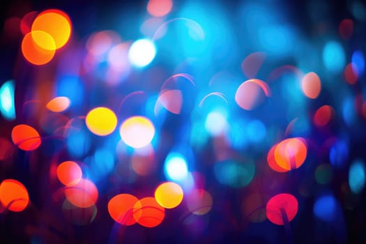 abstract bokeh lights on dark background,. generative ai.