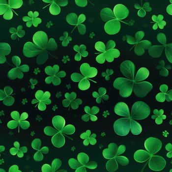 Seamles, Happy St Patrick's Day Background Holiday Illustration. Green Saint Patrick Generative AI design.