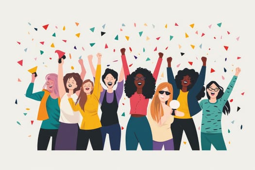 international women's day. Women's history month celebration background .generative ai.
