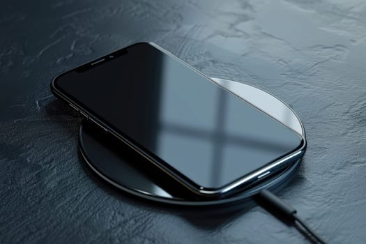 Accessory smartphone on wireless charging . generative AI.