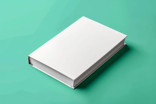 blank white book cover for mockup. isolated background . Generative AI.