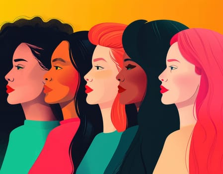 international women's day. Women's history month celebration background .generative ai.