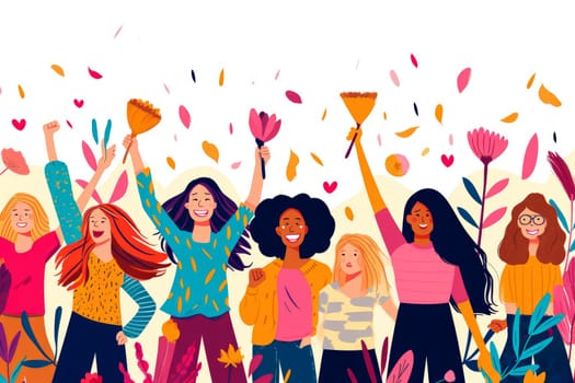 international women's day. Women's history month celebration background .generative ai.