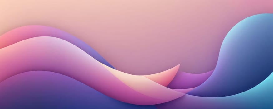 A gradient wallpaper with Crescent shapes using blue and lavender blush gradient colors. Generative AI.