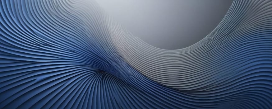 A gradient wallpaper with Spiral shapes using gray and royal blue gradient colors. Generative AI.
