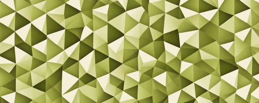 A gradient wallpaper with Tessellated shapes using olive and antique white gradient colors. Generative AI.