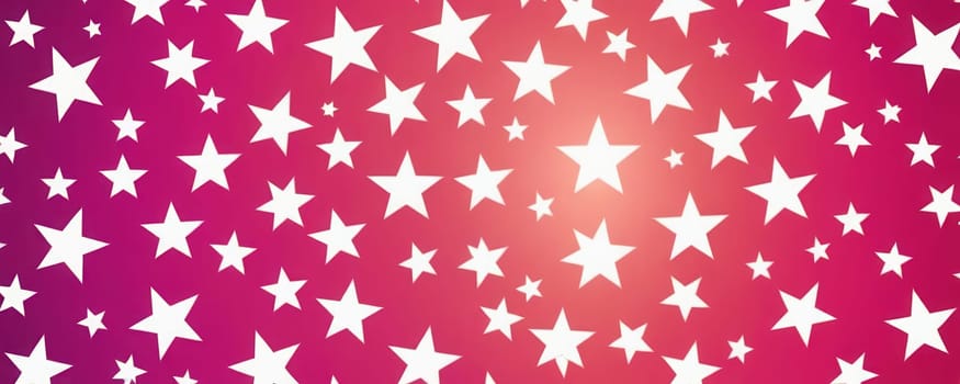 A gradient wallpaper with Star shapes using fuchsia and antique white gradient colors. Generative AI.