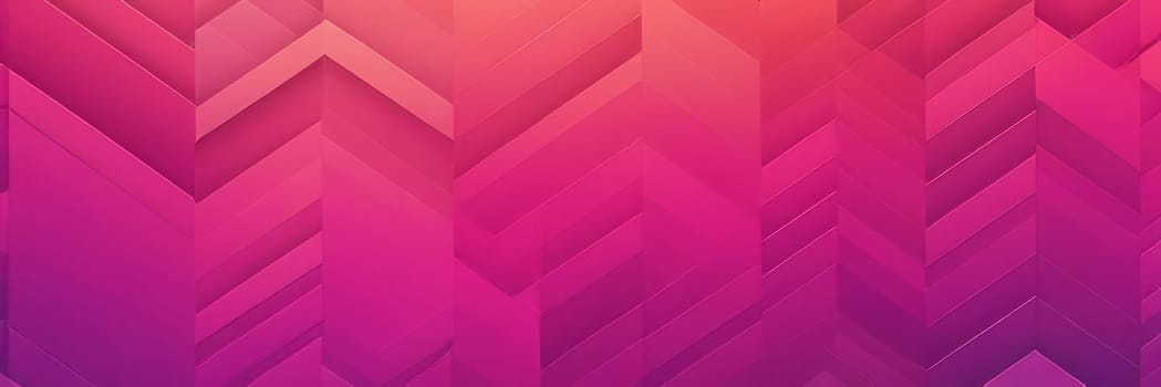 A gradient wallpaper with Chevron shapes using fuchsia and fuchsia gradient colors. Generative AI.