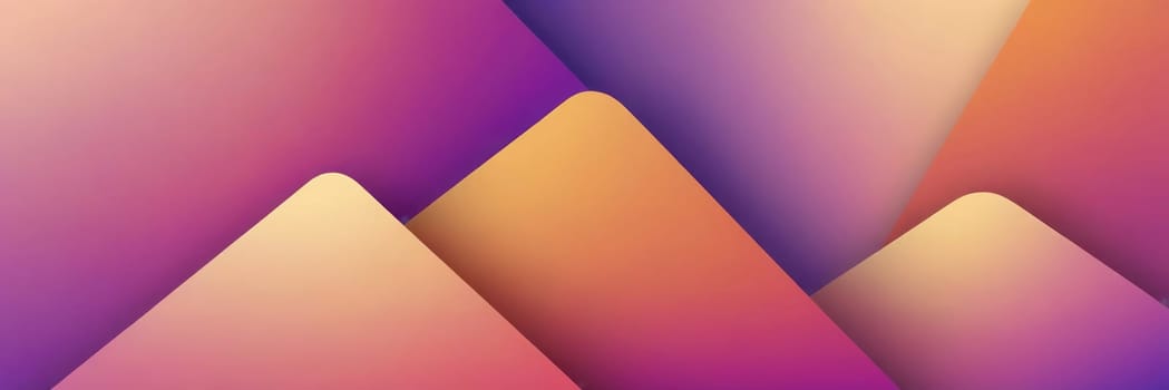 A gradient wallpaper with Oblique shapes using purple and bisque gradient colors. Generative AI.