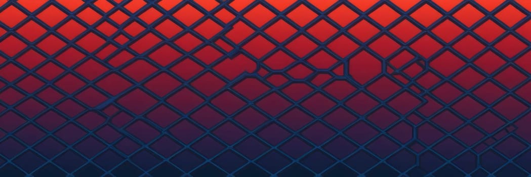 A gradient wallpaper with Lattice shapes using red and darkslateblue gradient colors. Generative AI.