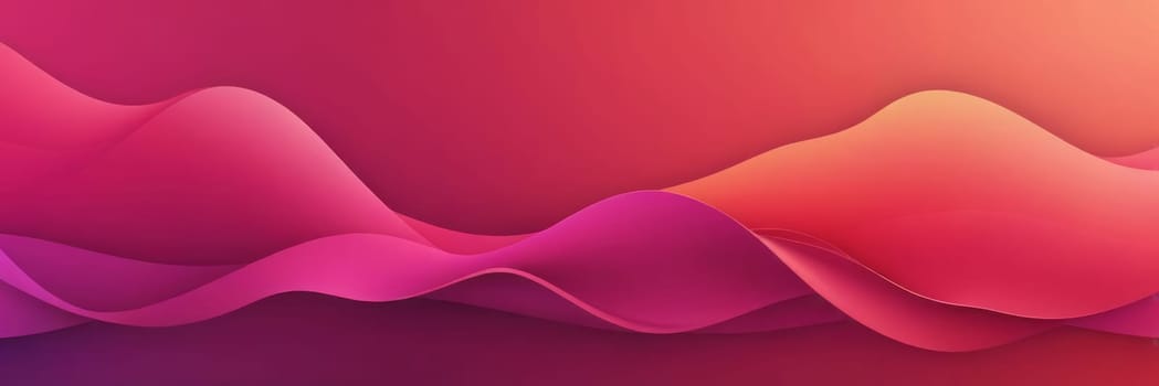 A gradient wallpaper with Sigmoid shapes using red and magenta gradient colors. Generative AI.