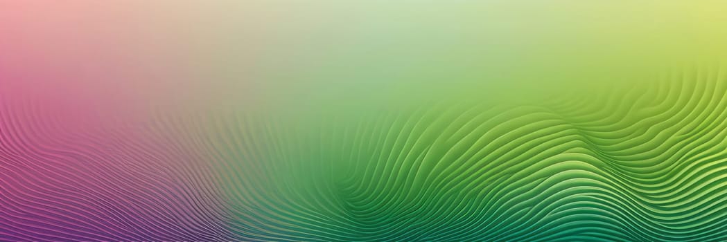 A gradient wallpaper with Fluted shapes using green and orchid gradient colors. Generative AI.