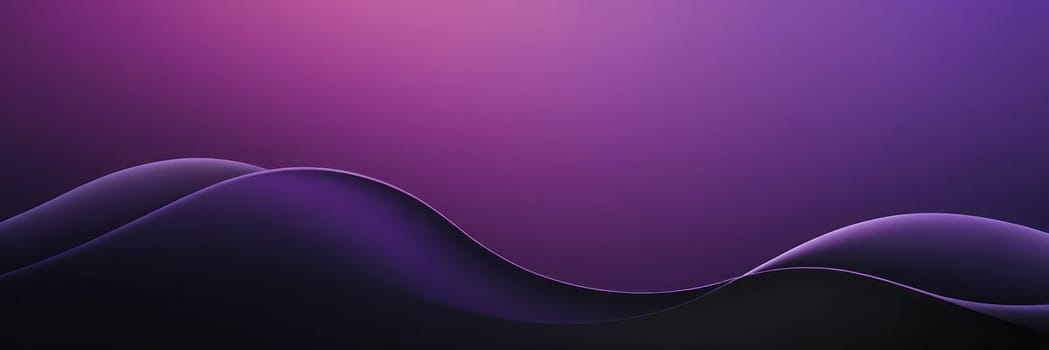 A gradient wallpaper with Crescent shapes using black and violet gradient colors. Generative AI.