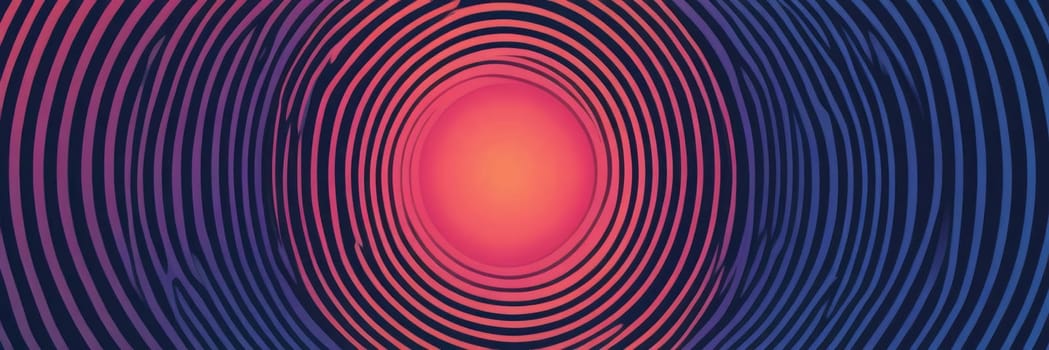 A gradient wallpaper with Concentric shapes using navy and palevioletred gradient colors. Generative AI.