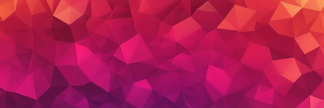 A gradient wallpaper with Pentagonal shapes using maroon and fuchsia gradient colors. Generative AI.