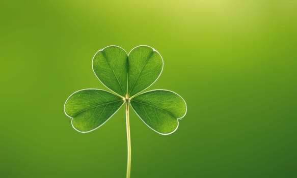 A close-up shot of fresh green clover leaves with water drops on a soft blurred background. This image symbolizes luck, nature, and growth.