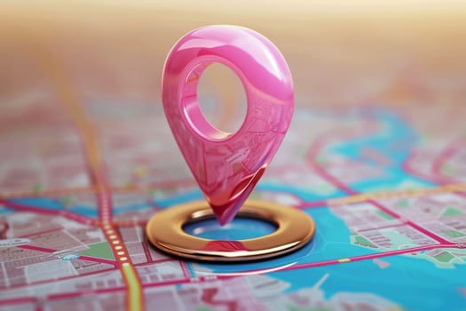 pin location icon for navigation or map, Generative Ai.
