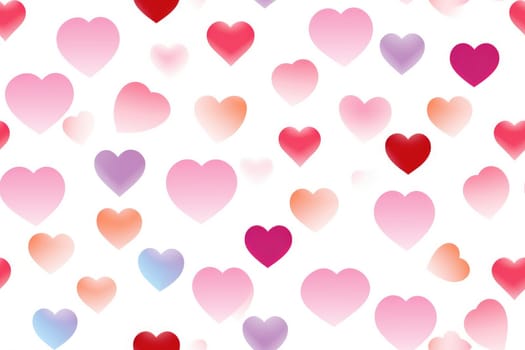 Layered hearts background. Lovely backdrop. Generative AI.