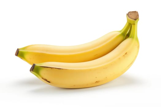 Bunch of bananas isolated on white background . generative ai.
