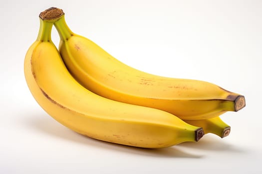 Bunch of bananas isolated on white background . generative ai.
