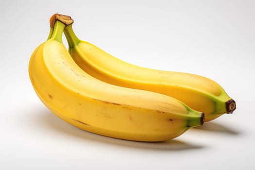 Bunch of bananas isolated on white background . generative ai.