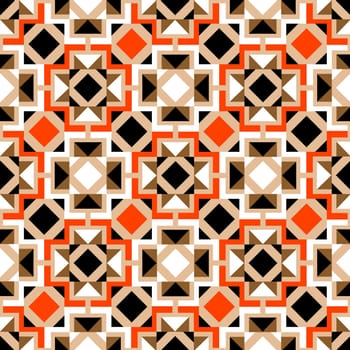 Seamless pattern with geometric shapes like a mosaic