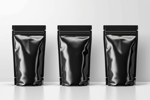 zip lock food packaging mockup isolated on transparent background. Generative AI..