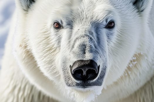 Polar Bear in the arctic habitat Generative AI.