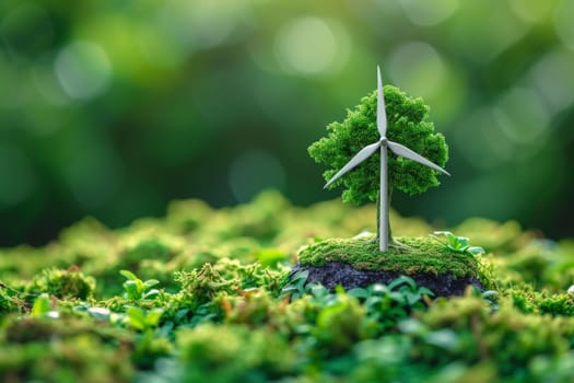 green energy, Renewable and sustainable energy concept, minimal background or banner.