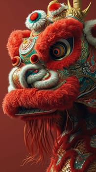 dragon head Chinese new year .Generative AI.