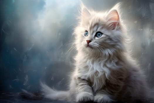 Close up of a cute cat on blur background. generative ai.
