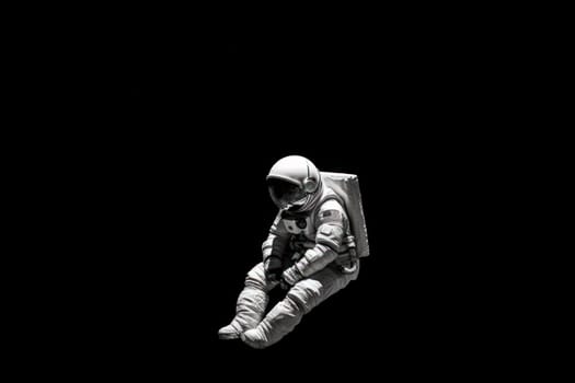 Photo of an astronaut in the black Generative AI.