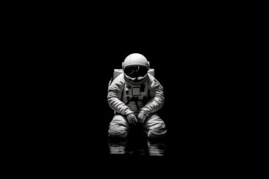 Photo of an astronaut in the black Generative AI.