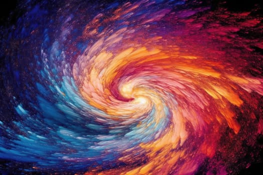 swirling vortex of vibrant paint splatters Japan style Generative AI.