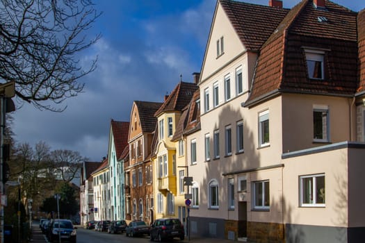 House in the German city of Bielefeld. High quality photo