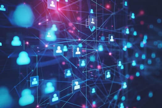 Social network connection background, Abstract digital network background.