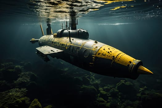 A submarine for exploring the sea and ocean under water.