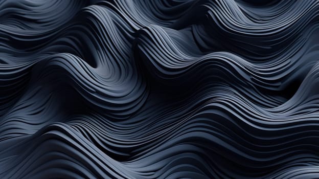 Scientific abstraction with futuristic textured tissue waves. Tech background with close-up wave bio texture. Generated AI