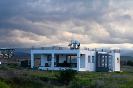 Mediterranean style house in a village in winter in Cyprus 2